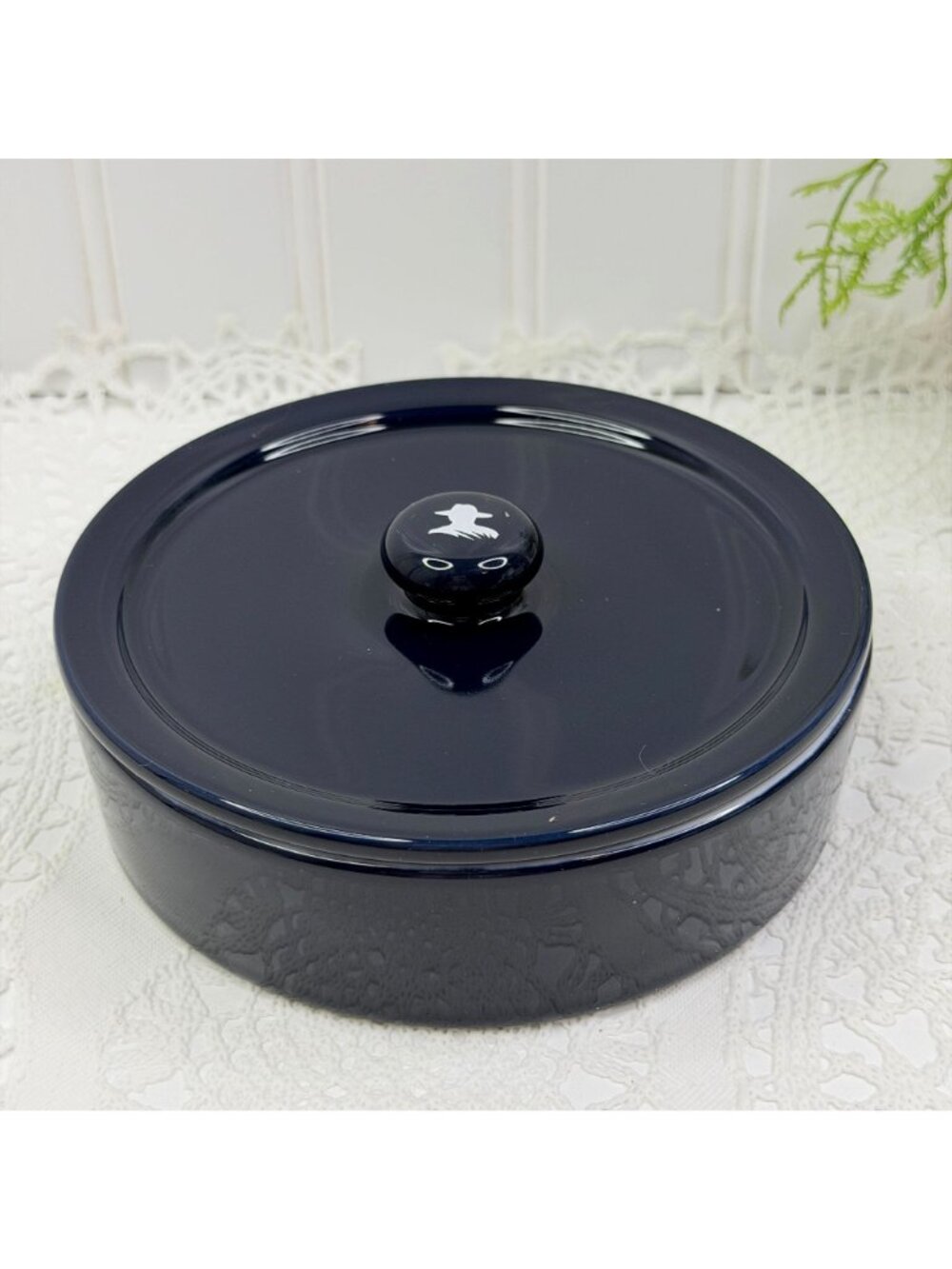 Don Julio 1942 Tequila Salt Rimmer Dish w/Lid Blue White Aztec Design 5.5" Bar - Picture 5 of 10